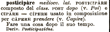 posticipare